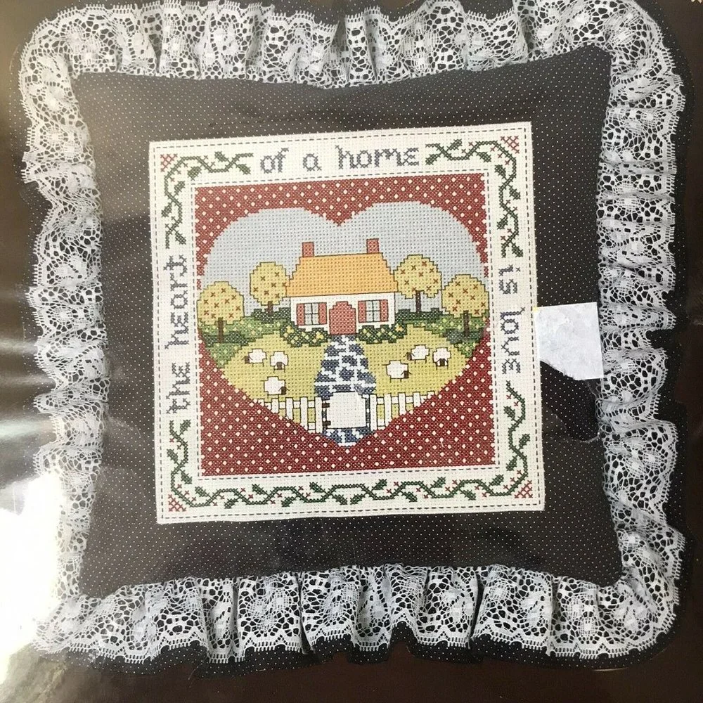 Cross stitch pillow kit 